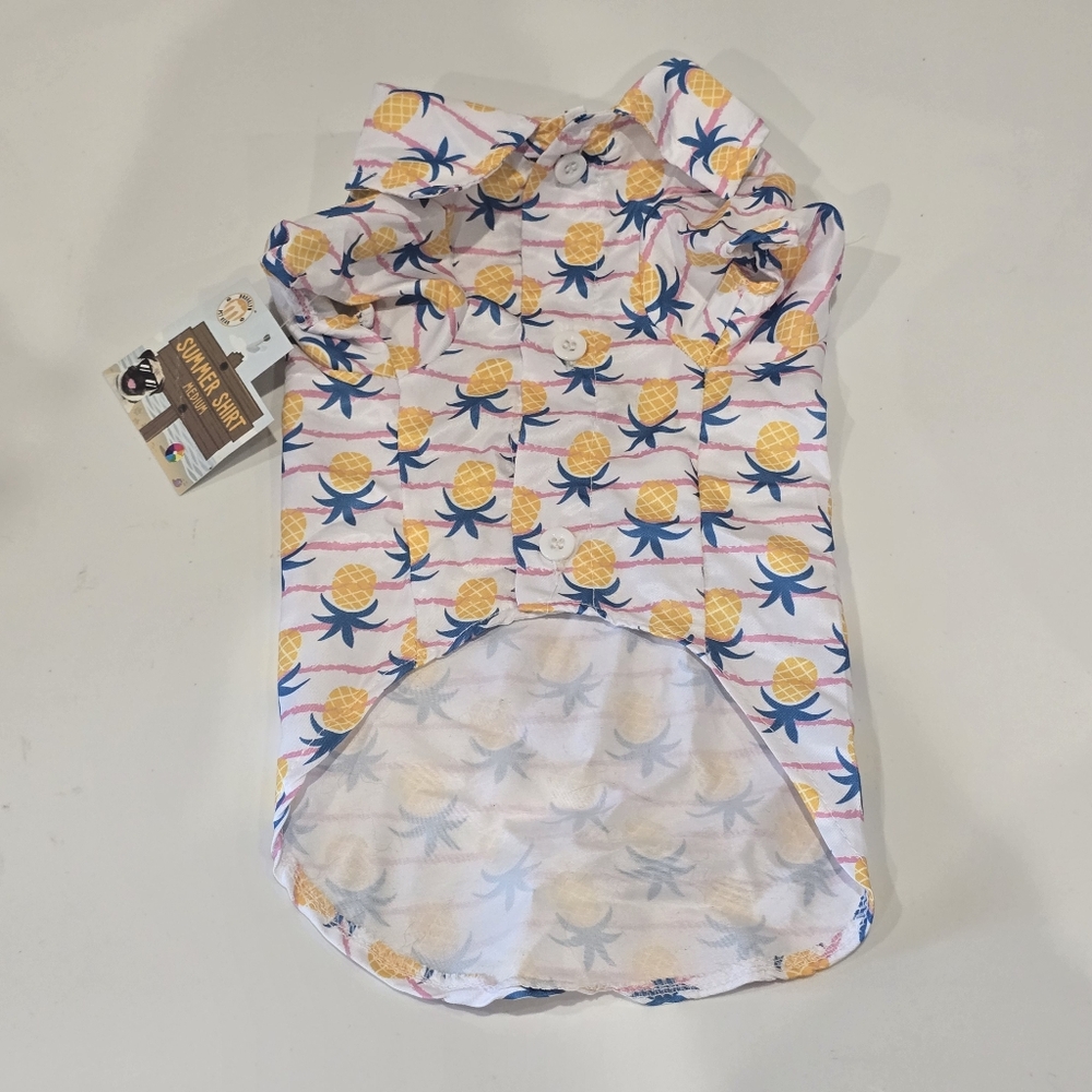 Pineapple Print Dog Shirt Medium